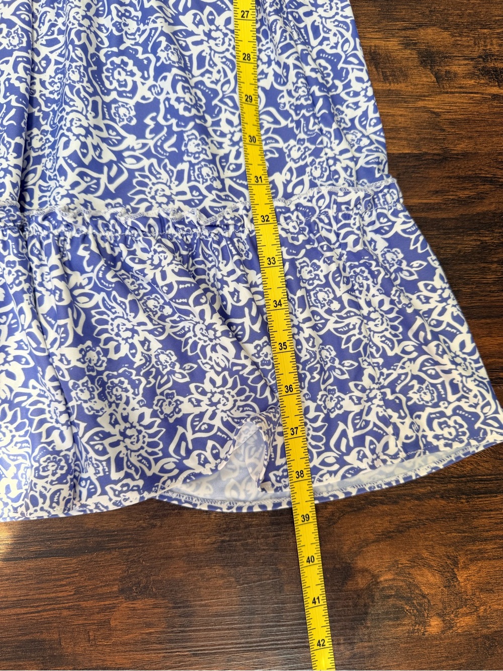 Cabana Life Lake Como Smocked Waist Sleeveless Blue Floral UPF 50 Dress Sz L NWT - Picture 15 of 15